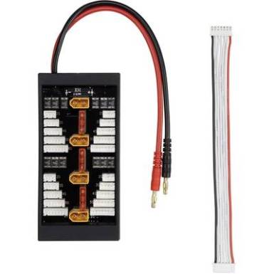 LiPo balancer panel, 4 részes, biztosítékkal, 2-6 celláig, XT60, VOLTCRAFT LiPo balancer panel, 4 részes, biztosítékkal, 2-6 celláig, XT60, VOLTCRAFT