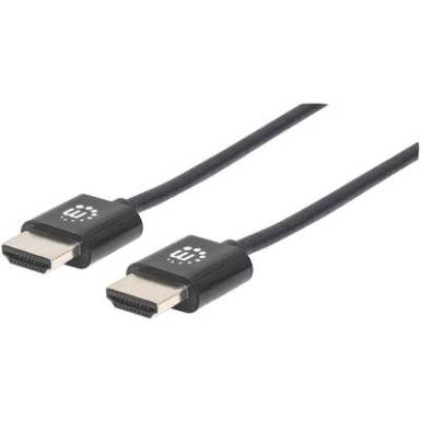 HDMI k&aacute;bel [1x HDMI dug&oacute; - 1x HDMI dug&oacute;] 0.50 m fekete Manhattan 394406