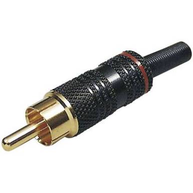 RCA csatlakozó dugó, egyenes pólusszám: 2 Piros BKL Electronic 1 db RCA csatlakozó dugó, egyenes pólusszám: 2 Piros BKL Electronic 1 db