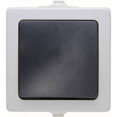 Kültéri billenőkapcsoló IP 44 védett, szürke, Kopp 565656001 Kültéri billenőkapcsoló IP 44 védett, szürke, Kopp 565656001