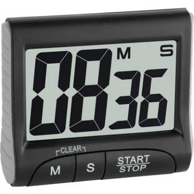 Visszasz&aacute;ml&aacute;l&oacute; &oacute;ra, timer, fekete, digit&aacute;lis, TFA