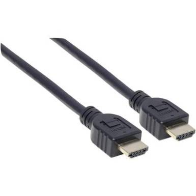 Manhattan HDMI Csatlakoz&oacute;k&aacute;bel [1x HDMI dug&oacute; - 1x HDMI dug&oacute;] 3 m Fekete