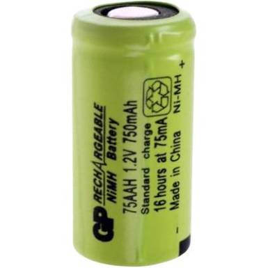2/3 AA akku NiMH 1.2V 750 mAh, Flat-Top, GP Batteries GP75AAH 2/3 AA akku NiMH 1.2V 750 mAh, Flat-Top, GP Batteries GP75AAH