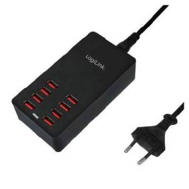 Hálózati USB töltő, 8x USB aljzat, max. 8,8 A, LogiLink PA0139 Hálózati USB töltő, 8x USB aljzat, max. 8,8 A, LogiLink PA0139