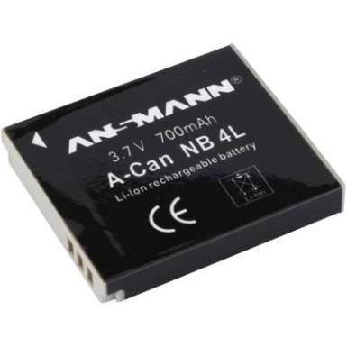 NB-4L Canon kamera akku 3,7V 700 mAh, Ansmann NB-4L Canon kamera akku 3,7V 700 mAh, Ansmann