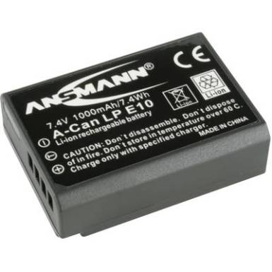 LP-E10 Canon kamera akku 7,4V 1000 mAh, Ansmann LP-E10 Canon kamera akku 7,4V 1000 mAh, Ansmann