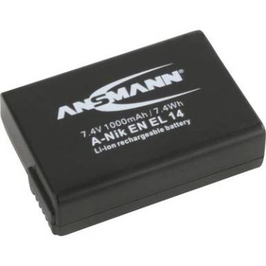 EN-EL14 Nikon kamera akku 7,4V 1000 mAh, Ansmann EN-EL14 Nikon kamera akku 7,4V 1000 mAh, Ansmann