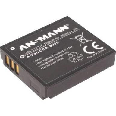 CGA-S005E, CGA-S005 Panasonic kamera akku 3,7V 1150 mAh, Ansmann CGA-S005E, CGA-S005 Panasonic kamera akku 3,7V 1150 mAh, Ansmann