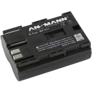 BP-511 Canon kamera akku 7,4V 1400 mAh, Ansmann BP-511 Canon kamera akku 7,4V 1400 mAh, Ansmann