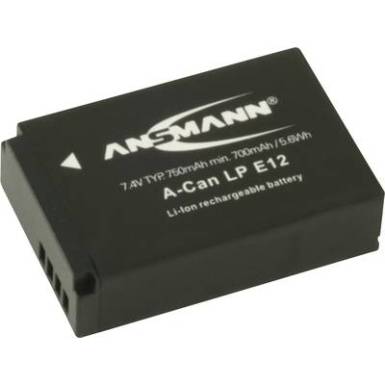 LP-E12 Canon kamera akku 7,4V 750 mAh, Ansmann LP-E12 Canon kamera akku 7,4V 750 mAh, Ansmann