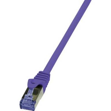 RJ45 Hálózat Csatlakozókábel CAT 6A S/FTP 0.5 m Viola Lángálló, Halogénmentes, Védővel LogiLink RJ45 Hálózat Csatlakozókábel CAT 6A S/FTP 0.5 m Viola Lángálló, Halogénmentes, Védővel LogiLink