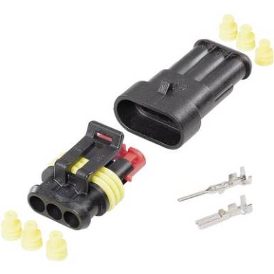 TE Connectivity Superseal készlet AMP-Superseal 1.5mm Series Pólusok száma 3 Raszterméret: 6 mm 1 csomag TE Connectivity Superseal készlet AMP-Superseal 1.5mm Series Pólusok száma 3 Raszterméret: 6 mm 1 csomag