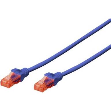 RJ45 Hálózat Csatlakozókábel CAT 6 U/UTP 1 m Kék Halogénmentes, sodort érpár Digitus RJ45 Hálózat Csatlakozókábel CAT 6 U/UTP 1 m Kék Halogénmentes, sodort érpár Digitus