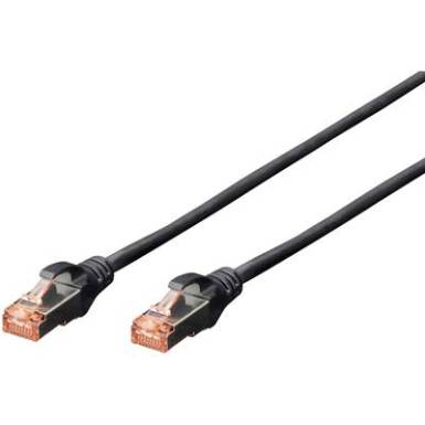 RJ45 Hálózat Csatlakozókábel CAT 6 S/FTP 2 m Fekete Halogénmentes, sodort érpár, Védővel, Lángálló Digitus RJ45 Hálózat Csatlakozókábel CAT 6 S/FTP 2 m Fekete Halogénmentes, sodort érpár, Védővel, Lángálló Digitus