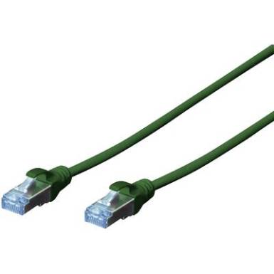 RJ45 H&aacute;l&oacute;zat Csatlakoz&oacute;k&aacute;bel CAT 5e SF/UTP 1 m Z&ouml;ld sodort &eacute;rp&aacute;r Digitus