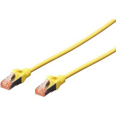 RJ45 Hálózat Csatlakozókábel CAT 6 S/FTP 0.5 m Sárga Halogénmentes, sodort érpár, Védővel, Lángálló Digitus RJ45 Hálózat Csatlakozókábel CAT 6 S/FTP 0.5 m Sárga Halogénmentes, sodort érpár, Védővel, Lángálló Digitus