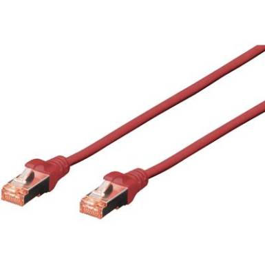 RJ45 Hálózat Csatlakozókábel CAT 6 S/FTP 2 m Piros Halogénmentes, sodort érpár, Védővel, Lángálló Digitus RJ45 Hálózat Csatlakozókábel CAT 6 S/FTP 2 m Piros Halogénmentes, sodort érpár, Védővel, Lángálló Digitus
