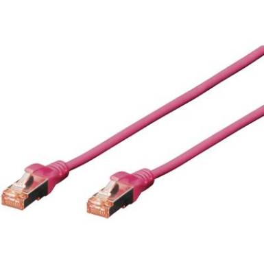 RJ45 Hálózat Csatlakozókábel CAT 6 S/FTP 2 m Bíbor Halogénmentes, sodort érpár Digitus RJ45 Hálózat Csatlakozókábel CAT 6 S/FTP 2 m Bíbor Halogénmentes, sodort érpár Digitus