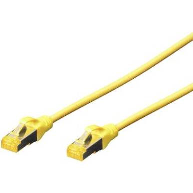 RJ45 Hálózat Csatlakozókábel CAT 6A S/FTP 3 m Sárga Halogénmentes, sodort érpár, Védővel, Lángálló Digitus RJ45 Hálózat Csatlakozókábel CAT 6A S/FTP 3 m Sárga Halogénmentes, sodort érpár, Védővel, Lángálló Digitus
