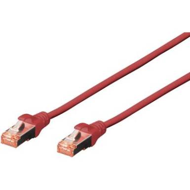 RJ45 Hálózat Csatlakozókábel CAT 6 S/FTP 3 m Piros Halogénmentes, sodort érpár, Védővel, Lángálló Digitus RJ45 Hálózat Csatlakozókábel CAT 6 S/FTP 3 m Piros Halogénmentes, sodort érpár, Védővel, Lángálló Digitus