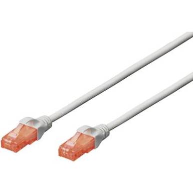 RJ45 Hálózat Csatlakozókábel CAT 6 U/UTP 0.25 m Szürke Halogénmentes, sodort érpár Digitus RJ45 Hálózat Csatlakozókábel CAT 6 U/UTP 0.25 m Szürke Halogénmentes, sodort érpár Digitus