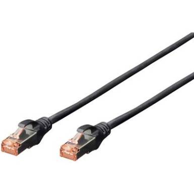 RJ45 Hálózat Csatlakozókábel CAT 6 S/FTP 5 m Fekete Halogénmentes, sodort érpár, Védővel, Lángálló Digitus RJ45 Hálózat Csatlakozókábel CAT 6 S/FTP 5 m Fekete Halogénmentes, sodort érpár, Védővel, Lángálló Digitus