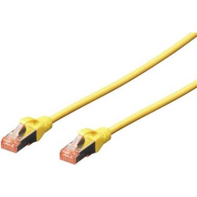 RJ45 Hálózat Csatlakozókábel CAT 6 S/FTP 1 m Sárga Halogénmentes, sodort érpár, Védővel, Lángálló Digitus RJ45 Hálózat Csatlakozókábel CAT 6 S/FTP 1 m Sárga Halogénmentes, sodort érpár, Védővel, Lángálló Digitus