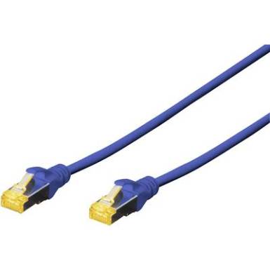 RJ45 Hálózat Csatlakozókábel CAT 6A S/FTP 2 m Kék Halogénmentes, sodort érpár, Védővel, Lángálló Digitus RJ45 Hálózat Csatlakozókábel CAT 6A S/FTP 2 m Kék Halogénmentes, sodort érpár, Védővel, Lángálló Digitus