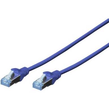 RJ45 Hálózat Csatlakozókábel CAT 5e SF/UTP 0.5 m Kék sodort érpár Digitus RJ45 Hálózat Csatlakozókábel CAT 5e SF/UTP 0.5 m Kék sodort érpár Digitus