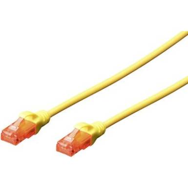 RJ45 Hálózat Csatlakozókábel CAT 6 U/UTP 2 m Sárga sodort érpár Digitus RJ45 Hálózat Csatlakozókábel CAT 6 U/UTP 2 m Sárga sodort érpár Digitus