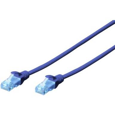 RJ45 Hálózat Csatlakozókábel CAT 5e U/UTP 1 m Kék sodort érpár Digitus RJ45 Hálózat Csatlakozókábel CAT 5e U/UTP 1 m Kék sodort érpár Digitus