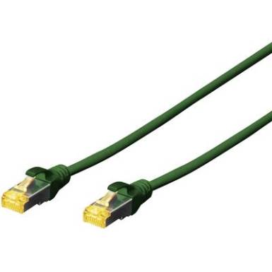 RJ45 Hálózat Csatlakozókábel CAT 6A S/FTP 2 m Zöld Halogénmentes, sodort érpár, Védővel, Lángálló Digitus RJ45 Hálózat Csatlakozókábel CAT 6A S/FTP 2 m Zöld Halogénmentes, sodort érpár, Védővel, Lángálló Digitus