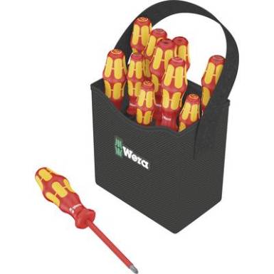 VDE Csavarhúzó készlet 11 részes Wera Kraftform 2go 100 Egyeneshornyú, Kereszthornyú Pozidriv, Kereszthornyú Phillips, TORX VDE Csavarhúzó készlet 11 részes Wera Kraftform 2go 100 Egyeneshornyú, Kereszthornyú Pozidriv, Kereszthornyú Phillips, TORX