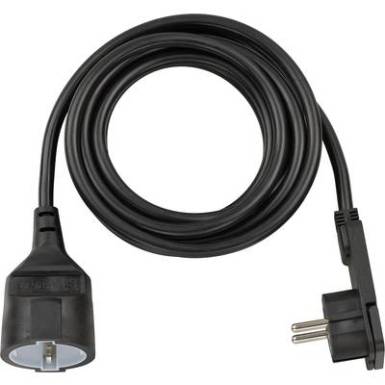 Lapos dugós hálózati hosszabbítókábel, 3 m, fekete, H05VV-F 3G 1,5 mm?, Brennenstuhl 1168980030 Lapos dugós hálózati hosszabbítókábel, 3 m, fekete, H05VV-F 3G 1,5 mm?, Brennenstuhl 1168980030