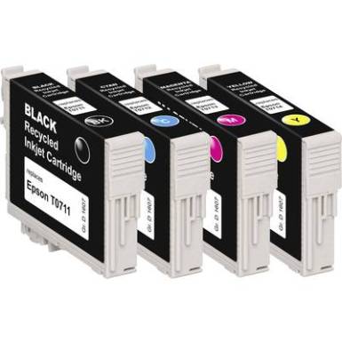 Utángyártott nyomtatópatron Epson T0711, T0712, T0713, T0714 fekete, cián, bíbor, sárga, Basetech Utángyártott nyomtatópatron Epson T0711, T0712, T0713, T0714 fekete, cián, bíbor, sárga, Basetech