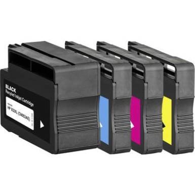 Ut&aacute;ngy&aacute;rtott nyomtat&oacute;patron HP 932, 932XL, 933XL fekete, ci&aacute;n, b&iacute;bor, s&aacute;rga, Basetech BTH174 1725,
