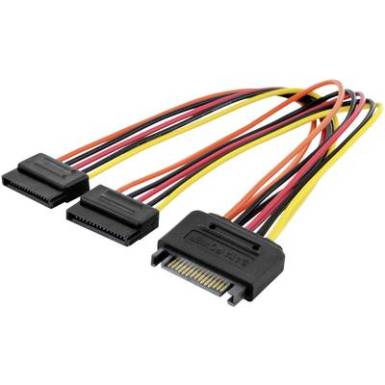 Sz&aacute;m&iacute;t&oacute;g&eacute;p, &Aacute;ram K&aacute;bel [2x SATA t&aacute;pcsatlakoz&oacute; alj, 15 p&oacute;lus&uacute; - 1x SATA t&aacute;pcsatlakoz&oacute; dug&oacute;, 15 p&oacute;lus&uacute;] 0.3 m Tarka Digitus