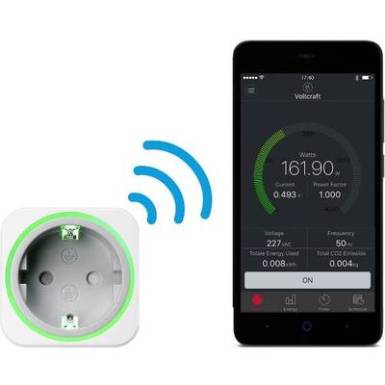 Okos energiafogyaszt&aacute;s m&eacute;rő, bluetooth funkci&oacute;val, iOS &eacute;s Android applik&aacute;ci&oacute;val Smart k&eacute;sz&uuml;l&eacute;kekhez Voltcraft SEM6000