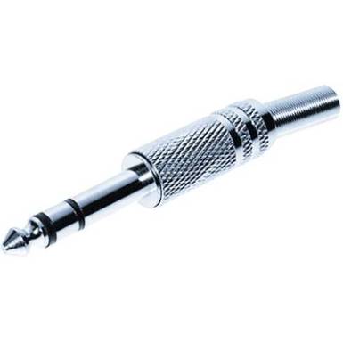 Jack dugó 6.35 mm, fém, sztereo, ezüst színű TRU COmPONENTS 1559779 Jack dugó 6.35 mm, fém, sztereo, ezüst színű TRU COmPONENTS 1559779
