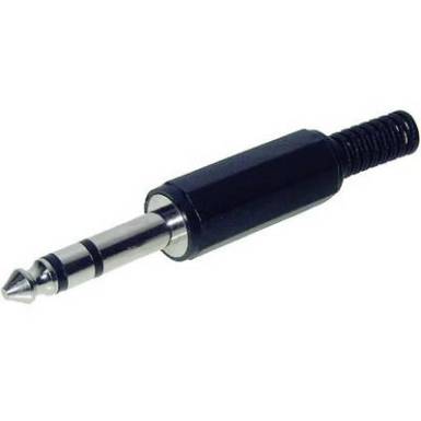 Jack dugó 6.35 mm, sztereo, fekete színű TRU COmPONENTS 1559781 Jack dugó 6.35 mm, sztereo, fekete színű TRU COmPONENTS 1559781