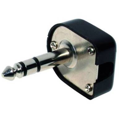 Jack dugó 6.35 mm, csavaros könyökdugó, sztereo, fekete színű TRU COmPONENTS 1559782 Jack dugó 6.35 mm, csavaros könyökdugó, sztereo, fekete színű TRU COmPONENTS 1559782