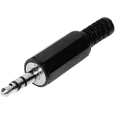 Jack dug&oacute; 3.5 mm, f&eacute;m, sztereo, fekete sz&iacute;nű TRU COmPONENTS 1559784