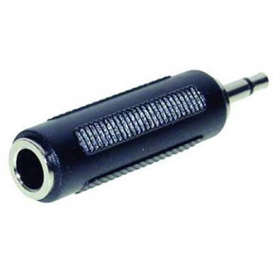 Jack dug&oacute; &aacute;talak&iacute;t&oacute; adapter (3.5 mm mono Jack dug&oacute; - 6.35 mm Jack aljzat) fekete sz&iacute;nű Tru Components 1559806