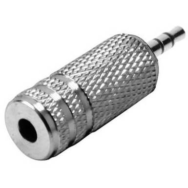 Jack dugó átalakító adapter (2.5 mm sztereo Jack dugó - 3.5 mm sztereo Jack aljzat) fém Tru Components 1559809 Jack dugó átalakító adapter (2.5 mm sztereo Jack dugó - 3.5 mm sztereo Jack aljzat) fém Tru Components 1559809