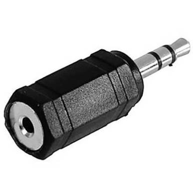 Jack dugó átalakító adapter (3.5 mm sztereo Jack dugó - 2.5 mm sztereo Jack aljzat) fekete színű Tru Components 1559810 Jack dugó átalakító adapter (3.5 mm sztereo Jack dugó - 2.5 mm sztereo Jack aljzat) fekete színű Tru Components 1559810