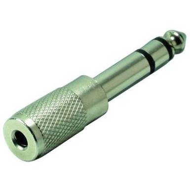 Jack - RCA átalakító adapter (6.3 mm sztereo Jack dugó - 3.5 mm sztereo Jack aljzat) fém Tru Components 1559814 Jack - RCA átalakító adapter (6.3 mm sztereo Jack dugó - 3.5 mm sztereo Jack aljzat) fém Tru Components 1559814