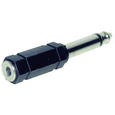 Jack átalakító adapter (6.3 mm mono Jack dugó - 3.5 mm mono Jack aljzat) fekete színű Tru Components 1559818 Jack átalakító adapter (6.3 mm mono Jack dugó - 3.5 mm mono Jack aljzat) fekete színű Tru Components 1559818