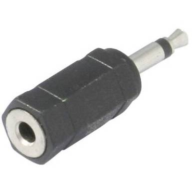 Jack dugó átalakító adapter (3.5 mm mono Jack dugó - 3.5 mm sztereo Jack aljzat) fekete színű Tru Components 1559821 Jack dugó átalakító adapter (3.5 mm mono Jack dugó - 3.5 mm sztereo Jack aljzat) fekete színű Tru Components 1559821