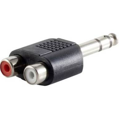 Jack - RCA átalakító adapter (3.5 mm sztereo Jack dugó - 2 RCA aljzat) fekete színű Tru Components 1559822 Jack - RCA átalakító adapter (3.5 mm sztereo Jack dugó - 2 RCA aljzat) fekete színű Tru Components 1559822
