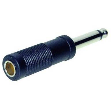 Jack dugó átalakító adapter (6.35 mm mono Jack dugó - 6.35 mm sztereo Jack aljzat) fekete színű Tru Components 1559824 Jack dugó átalakító adapter (6.35 mm mono Jack dugó - 6.35 mm sztereo Jack aljzat) fekete színű Tru Components 1559824